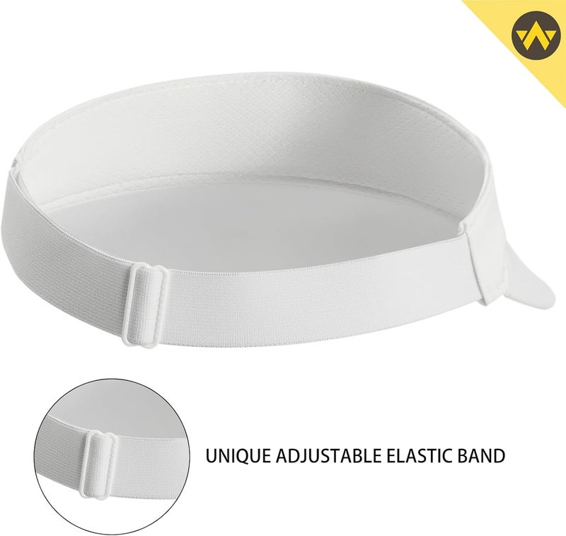 Wander Running Sun Visor Hats Wide Brim UV Protection Sports Golf Tennis Elastic Band Mesh Cap for Women - Image 2